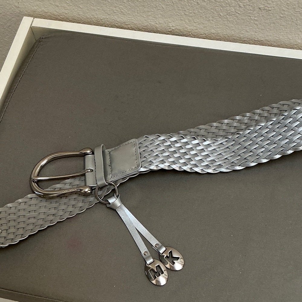 Michael Kors Metallic Silver Women's Belt